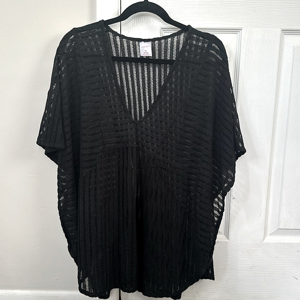 Black bathing suit cover up